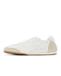 Loewe Off White And White Ballet Runner Sneakers