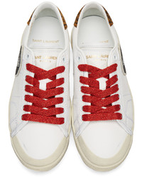 Saint Laurent Off White Court Classic Patches Sneakers