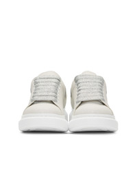 Alexander McQueen Off White Glitter Oversized Sneakers