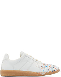 Maison Margiela Off White Leather Painted Replica Sneakers