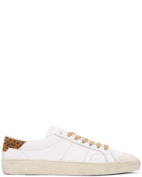 Saint Laurent Off White Leather Sl 37 Court Classic Sneakers