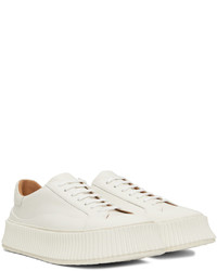 Jil Sander Off White Leather Sneakers