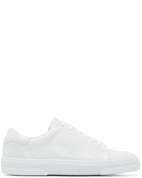 A.P.C. Off White Leather Tennis Sneakers