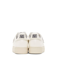 AMI Alexandre Mattiussi Off White Velcro Low Top Sneakers