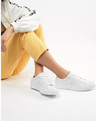 Converse One Star Triple Leather White Trainers