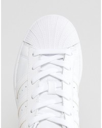 adidas Originals Foundation All White Superstar Sneakers