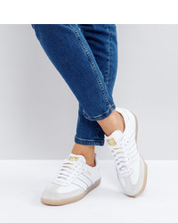 adidas Originals Samba Sneakers In White Texture