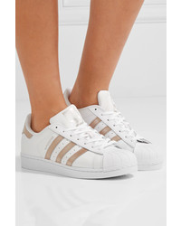 adidas Originals Superstar Matte And Metallic Leather Sneakers White