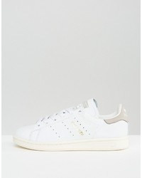 adidas Originals White And Gray Stan Smith Sneakers