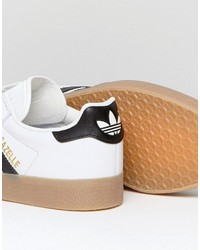 adidas Originals White Gazelle Super Sneakers