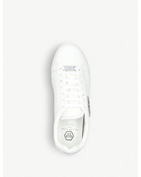Philipp Plein Over The Top Embellished Leather Low Top Trainers