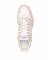 Closed Panelled Lace Up Sneakers