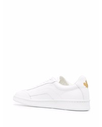 DSQUARED2 Panelled Logo Print Leather Sneakers
