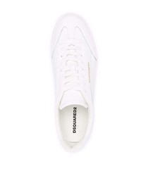 DSQUARED2 Panelled Logo Print Leather Sneakers
