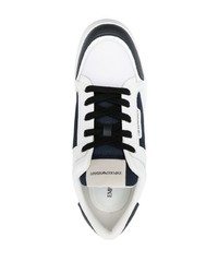 Emporio Armani Panelled Low Top Leather Sneakers