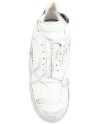 Maison Margiela Patch Leather Low Top Sneakers