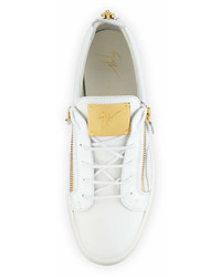 Giuseppe Zanotti Patent Leather Low Top Sneaker White