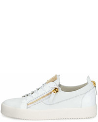Giuseppe Zanotti Patent Leather Low Top Sneaker White
