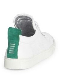 Balmain Perforated Leather Low Top Sneakers