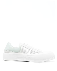 Alexander McQueen Perforated Low Top Leather Sneakers