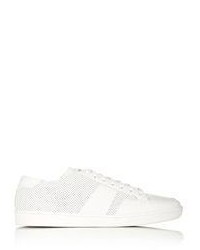 Saint Laurent Perforated Sl10 Sneakers White