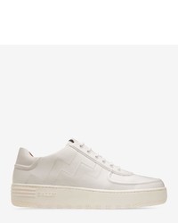 Bally Plain Calf Leather Sneakers In White