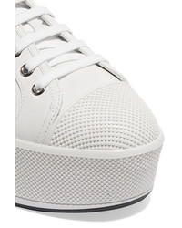 Prada Linea Rossa Prada Linea Rossa Leather Platform Sneakers White