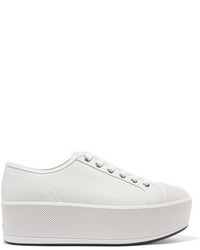 Prada Linea Rossa Prada Linea Rossa Leather Platform Sneakers White