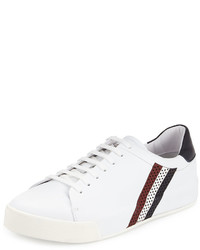 Moncler Remi Perforated Leather Tennis Sneaker White