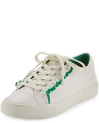Tory Sport Ruffle Leather Low Top Sneakers