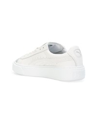 Puma Silver Front Lace Up Sneakers