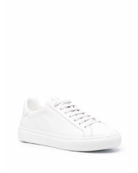 Canali Sleek Leather Low Top Sneakers