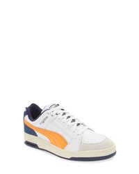 Puma Slipstream Lo Retro Sneaker In Whitevibrant Orange At Nordstrom