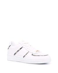 Roberto Cavalli Snake Print Trim Sneakers