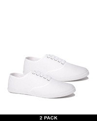 Asos Sneakers 2 Pack Save 20% White