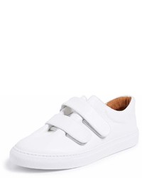 Soloviere Rudy Leather Double Strap Velcro Sneakers