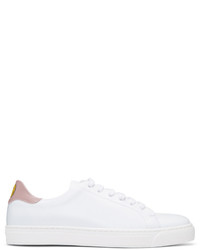 Anya Hindmarch Ssense White And Pink Wink Tennis Sneakers
