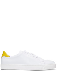 Anya Hindmarch Ssense White And Yellow Wink Tennis Sneakers