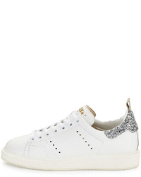 Golden Goose Starter Leather Low Top Sneakers Whitesilver