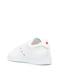 Kiton Stitch Detail Leather Low Top Sneakers