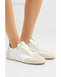 Loewe Suede And Leather Sneakers