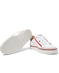 Thom Browne Suede Trimmed Leather Sneakers