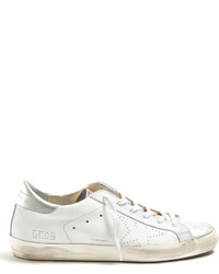 Golden Goose Deluxe Brand Super Star Low Top Textured Leather Trainers