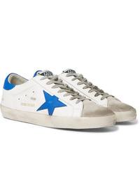 Golden Goose Superstar Distressed Leather And Suede Sneakers