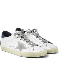 Golden Goose Superstar Distressed Suede And Leather Sneakers