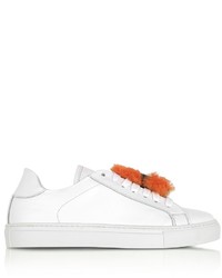 Joshua Sanders Sushi White Leather Low Top Sneakers