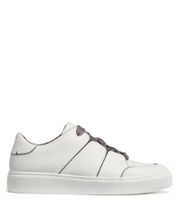 Zegna Tiziano Leather Low Top Sneakers