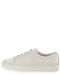 Prada Torro Leather Low Top Sneaker White