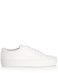 Common Projects Tournat Low Top Leather Flatform Trainers