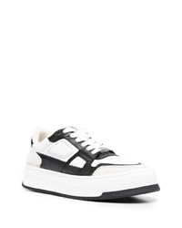 Ami Paris Two Tone Leather Sneakers